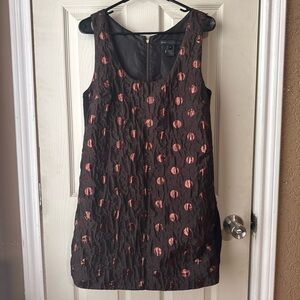 Marc by Marc Jacobs Brown Dress with Copper Polka Dot Detail